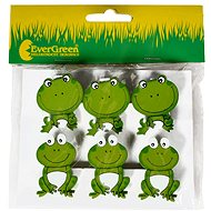 EverGreen Peg x 6 with frog, height 11 cm, colour green - Easter Decoration