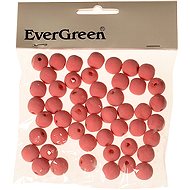 EverGreen Wooden beads 50 pcs, 1,6 cm, pink - Beads
