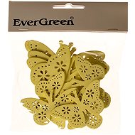 EverGreen Butterfly wooden 10 pcs, yellow - Easter Decoration