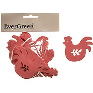 EverGreen Wooden Rooster 20 pcs, pink - Easter Decoration