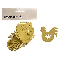 EverGreen Wooden Rooster 20 pcs, yellow - Easter Decoration