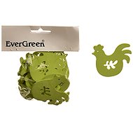 EverGreen Wooden Rooster 20 pcs, green - Easter Decoration