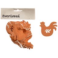 EverGreen Wooden Rooster 20 pcs, orange - Easter Decoration