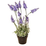 EverGreen Lavender 16 Flowers in a Pot, Height of 38cm, Colour Light Purple - Artificial Flower