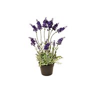 EverGreen Lavender 16 Flowers in a Pot, Height of 38cm, Dark Purple. Colour - Artificial Flower
