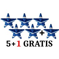 EverGreen set® Star glitter h. 11 cm, Set 5+1 Gratis - Christmas Ornaments