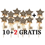 EverGreen set® Wooden star 7 cm, set 11+1 Gratis - Christmas Decoration