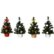 EverGreen Stolní stromek dekorovaný kuličkami, balíčky a bobulkami, s mašlí, výška 25 cm - Vánoční dekorace