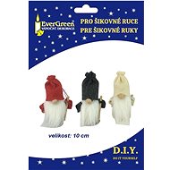EverGreen Vánoční figurky skřítků (3 ks), výška 10,5 cm, obrázkový návod k sestavení pro šikovné ruc - Vánoční dekorace