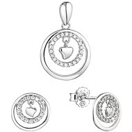 EVOLUTION GROUP 19034.1 crystal zircon AG set (AG 925/1000; 2,5g) - Jewellery Gift Set