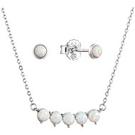EVOLUTION GROUP 19035.1 white synthetic opal AG set (AG 925/1000; 1g) - Jewellery Gift Set