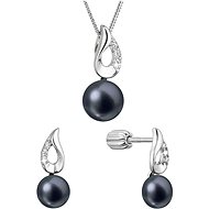 EVOLUTION GROUP 29061.3B black set pearl AAA 6/8mm AG (AG 925/1000; 4g) - Jewellery Gift Set