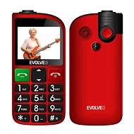 EVOLVEO EasyPhone FL red with charging stand - Mobile Phone