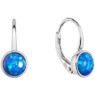 EVOLUTION GROUP 11467.3 blue synthetic opal ag earrings 6 mm (AG 925 / 1000; 1 g) - Earrings