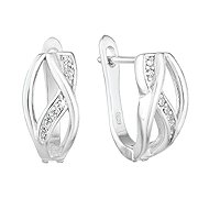 EVOLUTION GROUP 11243.1 crystal zircon earrings ring ag (AG 925/1000; 2,5 g) - Earrings