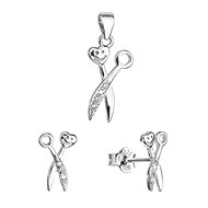EVOLUTION GROUP 19033.1 zircon AG scissors set (AG 925/1000; 1,4 g) - Jewellery Gift Set