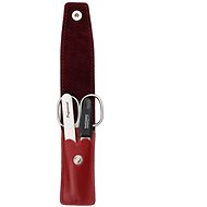 GLOBOS Travel leather manicure set 105-86 red - Manicure Set