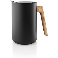 Eva Solo Vakuum-Thermoskanne mit Holzgriff „Nordic kitchen“, schwarz, 1,0 l - Thermoskanne