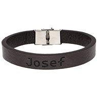 Ewena Brown leather bracelet with the name Joseph - Bracelet