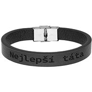 Ewena Leather bracelet black Best Dad - Bracelet