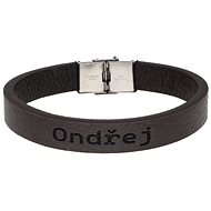 Ewena Brown leather bracelet with the name Andrew - Bracelet