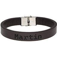 Ewena Brown leather bracelet with the name Martin - Bracelet