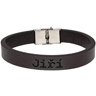 Ewena Brown leather bracelet with the name George - Bracelet