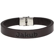 Ewena Brown leather bracelet with the name James - Bracelet