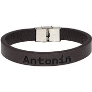 Ewena Brown leather bracelet with the name Antonín - Bracelet