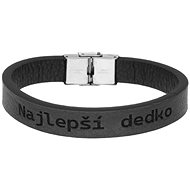 Ewena Leather bracelet black Best Grandpa - Bracelet