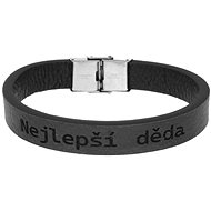 Ewena Leather bracelet black Best Grandpa - Bracelet