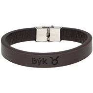 Ewena Brown leather bracelet with Taurus sign - Bracelet