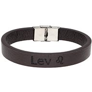 Ewena Brown leather bracelet with sign of the Lion - Bracelet