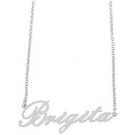 Ewena Steel necklace with the name Brigita silver - Chain Necklace