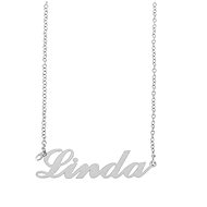 Ewena Steel chain with name Linda silver - Chain Necklace