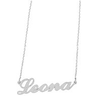 Ewena Steel chain with Leona's name silver - Chain Necklace
