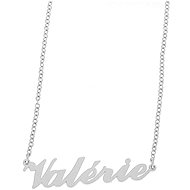 Ewena Steel necklace with the name Valérie silver - Chain Necklace