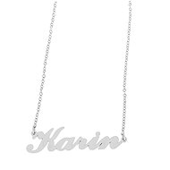 Ewena Steel chain with Karin's name silver - Chain Necklace