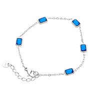 Ewena Ladies silver bracelet in surgical steel blue Akaha - Bracelet