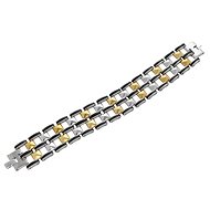 Ewena Bracelet steel / rubber pyramids, tricolour - Bracelet
