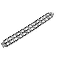 Ewena Bracelet steel / rubber pyramids, silver - Bracelet