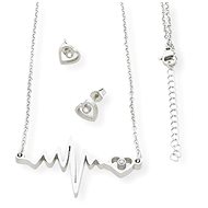 Ewena Surgical Steel Heart ECG Kit, JFD544 - Jewellery Gift Set