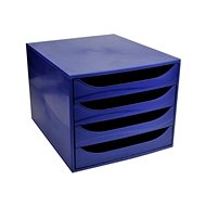 EXACOMPTA 4-zásuvkový, modrý - Drawer Box