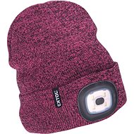 EXTOL LIGHT Cap with headlamp 4×45 lm, purple/black UNI - Winter Hat
