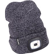 EXTOL LIGHT Cap with headlamp 4×45 lm, grey/black UNI - Winter Hat