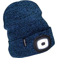 EXTOL LIGHT Cap with headlamp 4×45 lm, blue/black UNI - Winter Hat
