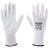 EXTOL PREMIUM Gloves made of polyester, semi-wet in PU, white, size 10" - Work Gloves