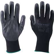 EXTOL PREMIUM Gloves made of polyester, semi-wet in PU, black - Work Gloves