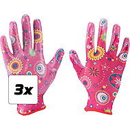 EXTOL LADY Garden gloves polyester, semi-wetted in nitrile, size 7" - Work Gloves