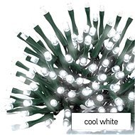 EMOS LED karácsonyi jégcsapok, 10 m, beltéri és kültéri, hideg fehér, programok - Fényfüzér
